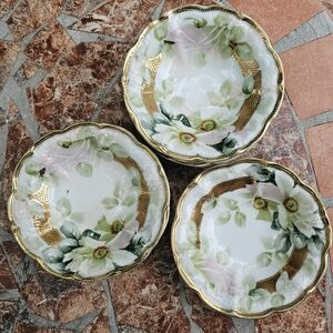 Antique Hand Painted Nippon Japan Porcelain Bowls